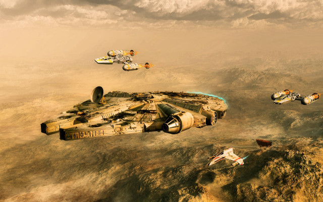 Star wars vehicles desert mountain free wallpaper for desktop - medium preview image