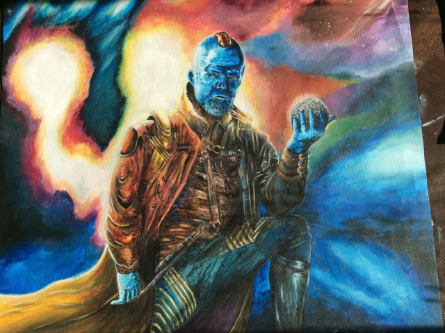 Man chair holding ball blue free wallpaper for desktop - medium preview image