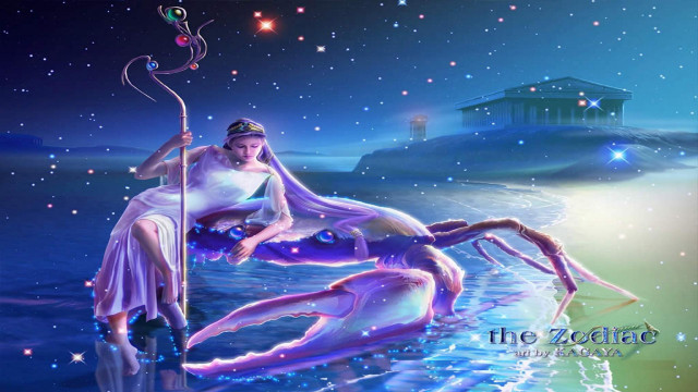 Woman white dress purple octopus free wallpaper for desktop - medium preview image