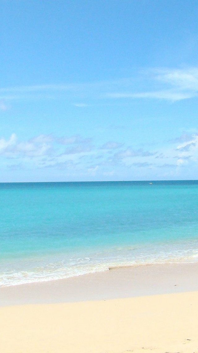 Person walking beach surfboard ocean free wallpaper for mobile - medium preview image