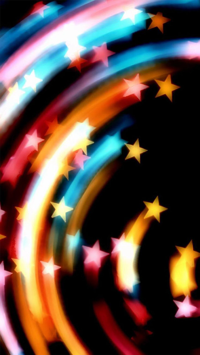 Colorful background stars circles light free wallpaper for mobile - medium preview image