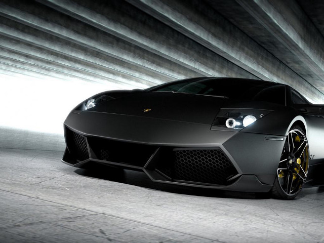 Black sports car parking garage #5 free wallpaper for desktop - medium preview image