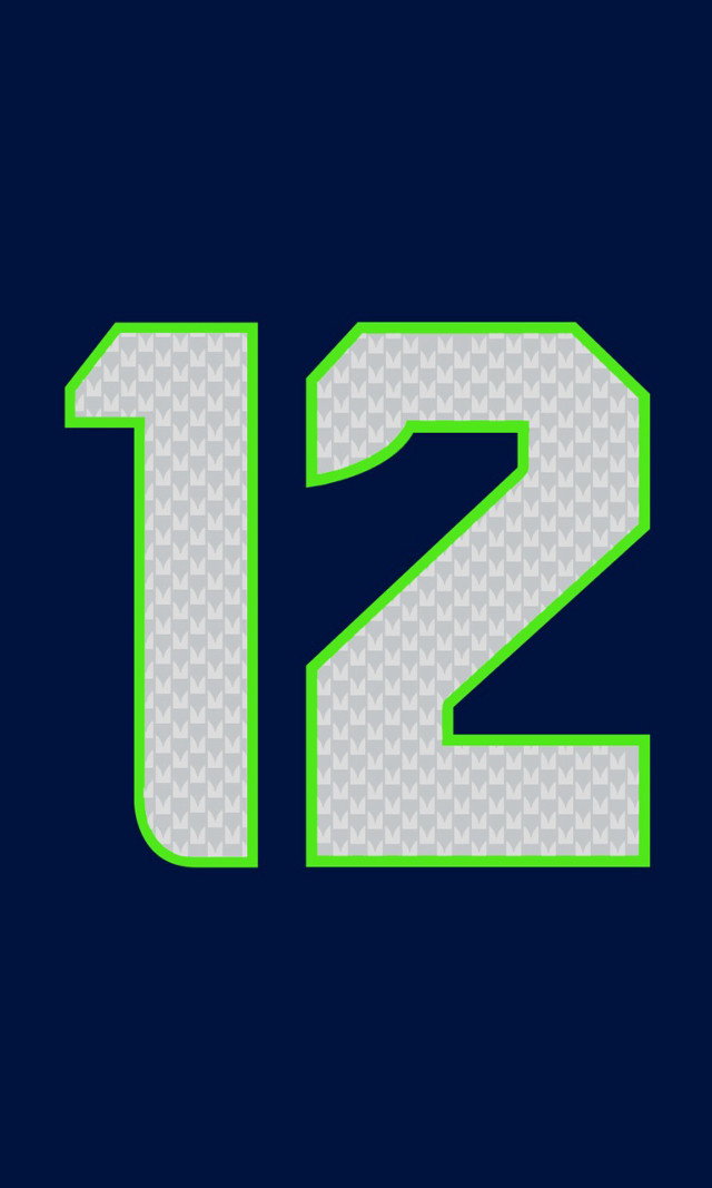 Green white number twelve dan free wallpaper for mobile - medium preview image