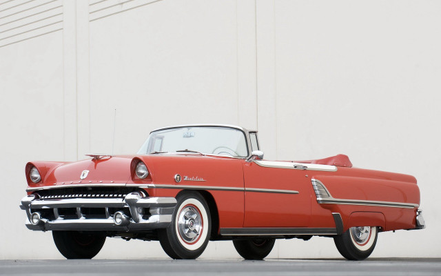 Red classic car white wall free wallpaper for desktop - medium preview image