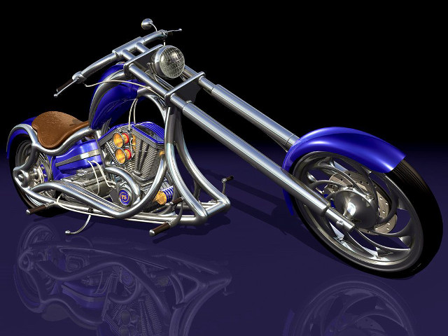 Motorcycle leather seat chrome frame free wallpaper for desktop - medium preview image