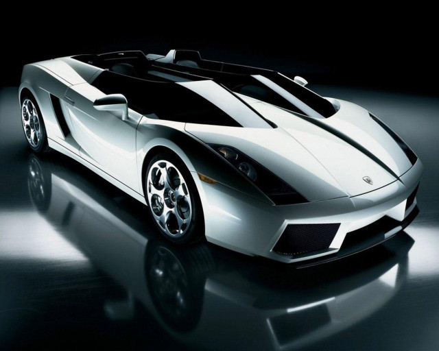 White sports car dark room #3 free wallpaper for desktop - medium preview image