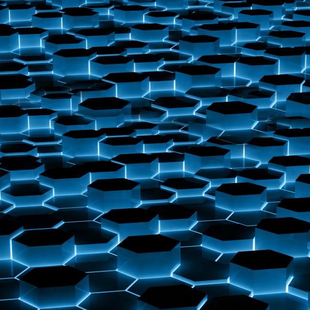 Blue black hexagons large group #3 free wallpaper for tablet - medium preview image