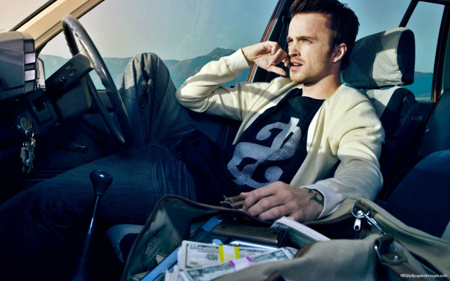 Man sitting car talking cellphone free wallpaper for desktop - medium preview image