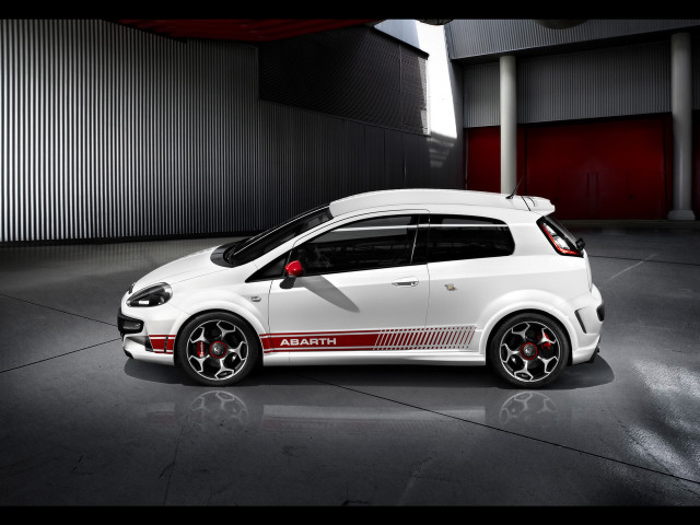 White car red stripes garage free wallpaper for desktop - medium preview image