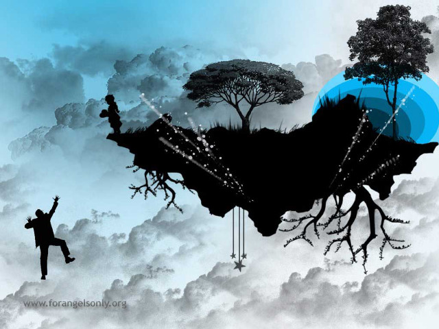 Man swinging tree swing sky free wallpaper for desktop - medium preview image