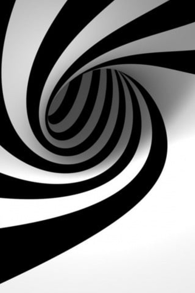 Black white spiral design background #3 free wallpaper for mobile - medium preview image