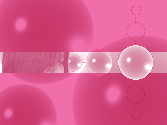 Pink background bubbles woman face free wallpaper for desktop - medium preview image
