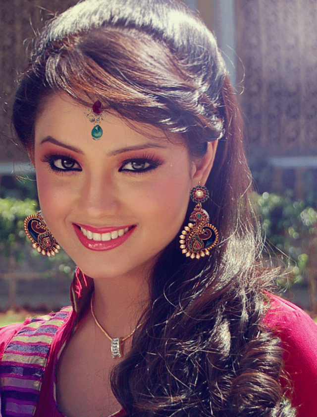 Smiling woman pink shirt jacket free wallpaper for mobile - medium preview image