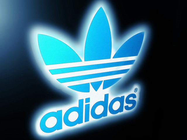 Blue adidas logo black background #4 free wallpaper for desktop - medium preview image