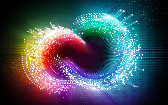 Colorful abstract circular background city free wallpaper for desktop - medium preview image