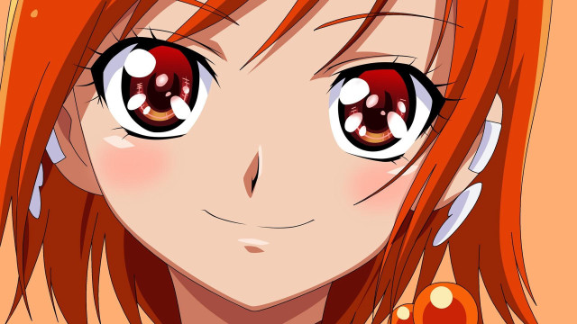 Red hair big eyes red free wallpaper for desktop - medium preview image