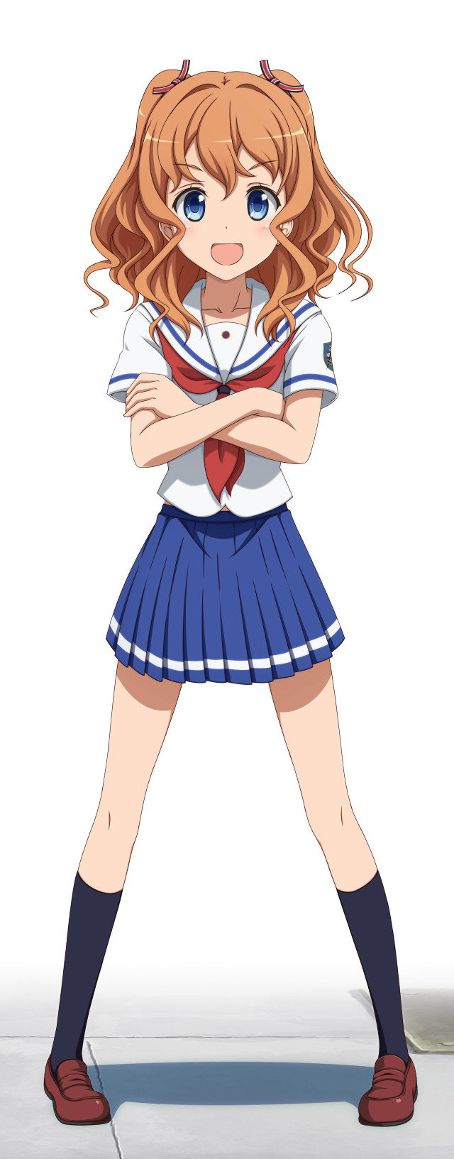 Girl sailor outfit arms crossed free wallpaper for mobile - medium preview image