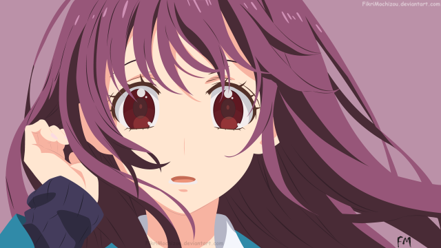 Girl long hair red eyes free wallpaper for desktop - medium preview image