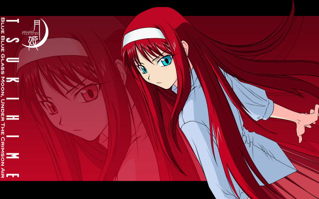 Girl man red hair blue free wallpaper for desktop - medium preview image