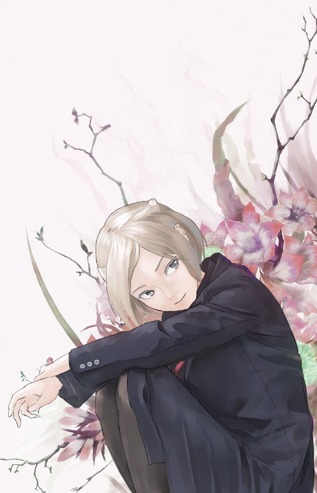 Woman chair tree flowers white free wallpaper for mobile - medium preview image