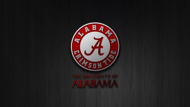 Alabama logo black background red free wallpaper for desktop - medium preview image