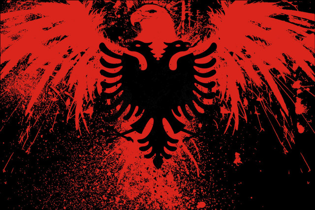 Red black bird silhouette fire free wallpaper for desktop - medium preview image