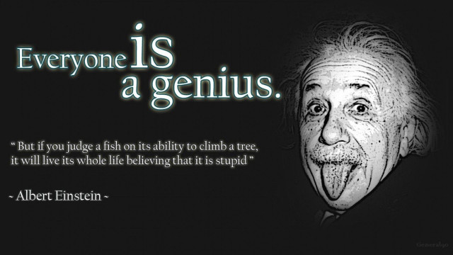 Albert einstein quote genius intelligence free wallpaper for desktop - medium preview image