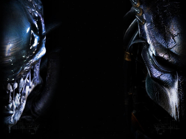 Alien face closeup black background free wallpaper for desktop - medium preview image