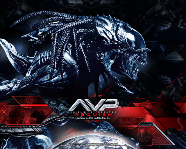 Alien red black design poster free wallpaper for desktop - medium preview image