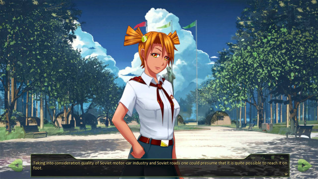 Woman uniform park trees sky free wallpaper for desktop - medium preview image