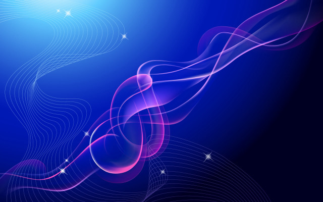 Blue background swirly design bright free wallpaper for desktop - medium preview image