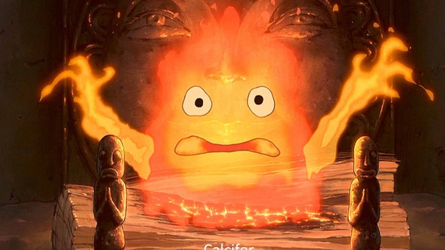 Cartoon character fire demon background free wallpaper for desktop - medium preview image