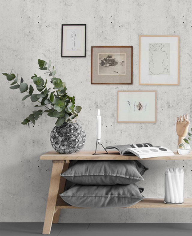 Concrete room vase plant pictures free wallpaper for mobile - medium preview image