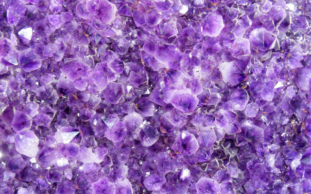 Purple rock crystals closeup white free wallpaper for desktop - medium preview image
