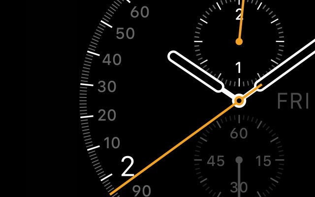 Clock closeup black background yellow free wallpaper for desktop - medium preview image
