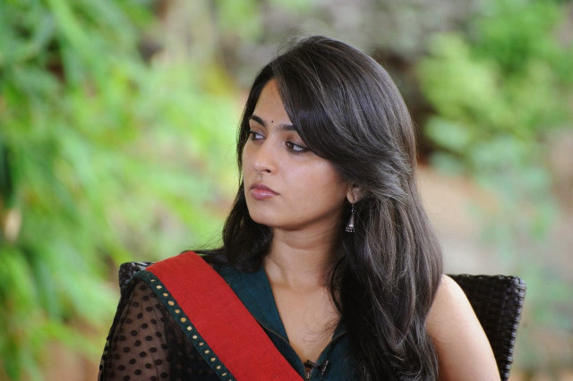 Woman red black sari green free wallpaper for desktop - medium preview image