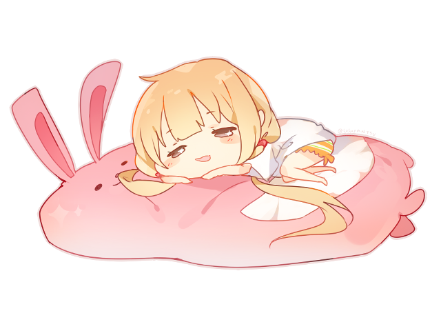 Girl laying pillow stuffed animal free wallpaper for desktop - medium preview image