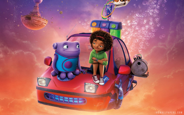 Cartoon character car child cat free wallpaper for desktop - medium preview image