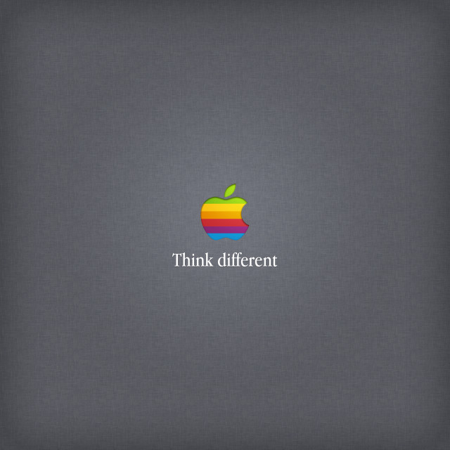 Apple logo think different side free wallpaper for tablet - medium preview image