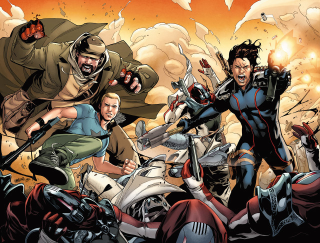 Motorcycle group cartoon sky clouds free wallpaper for desktop - medium preview image