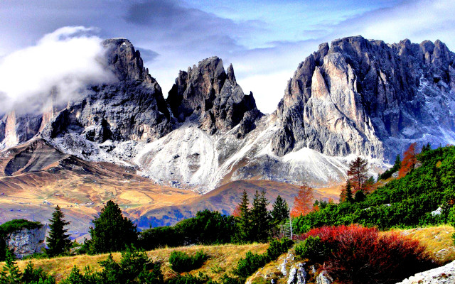 Mountain range forest lake sunset #2 free wallpaper for desktop - medium preview image