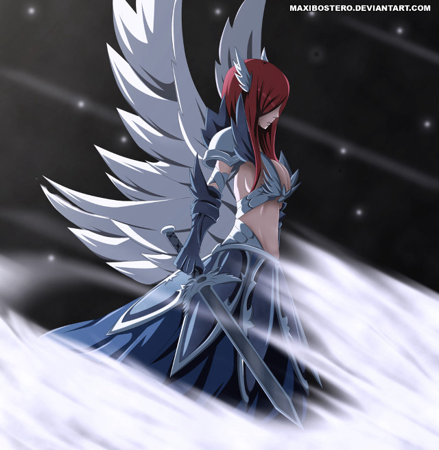 Woman red hair wings snow free wallpaper for tablet - medium preview image