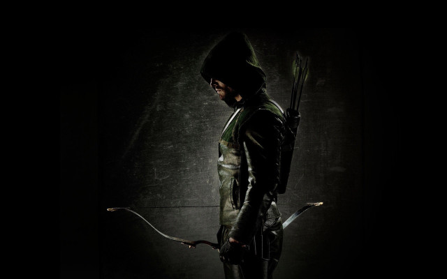 Man black outfit bow arrow free wallpaper for desktop - medium preview image