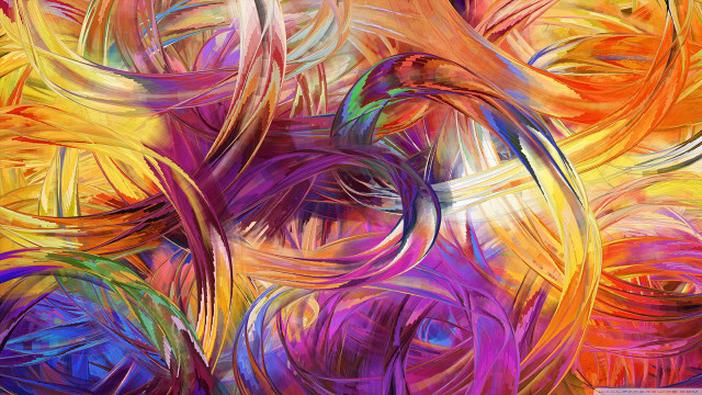 Colorful background feathers leaves shapes free wallpaper for desktop - medium preview image