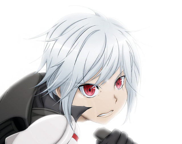 White haired man red eyed free wallpaper for desktop - medium preview image