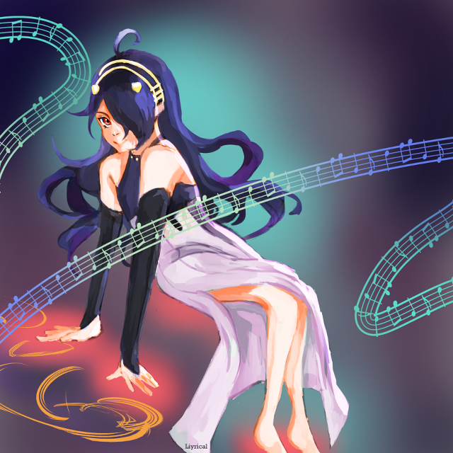 Longhair white dress guitar music free wallpaper for tablet - medium preview image