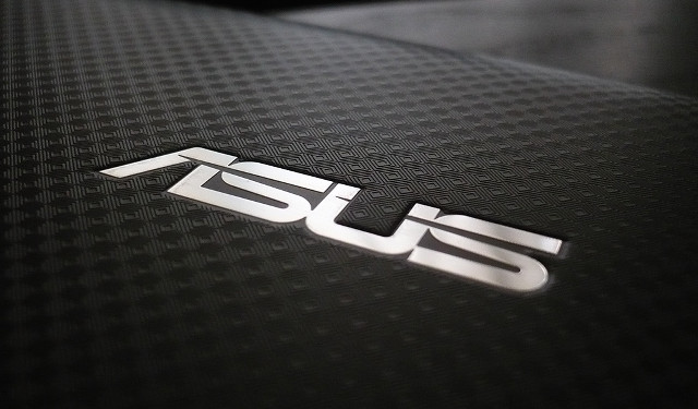 Asus logo black surface white free wallpaper for desktop - medium preview image