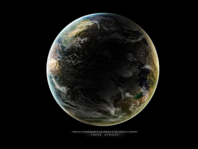 Earth space black white green free wallpaper for desktop - medium preview image