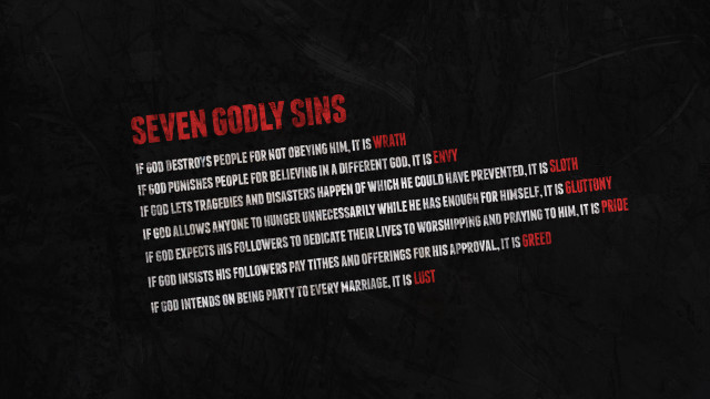 Black red wall quote godly free wallpaper for desktop - medium preview image