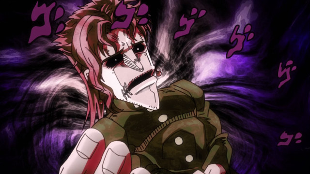 Creepy man purple background black free wallpaper for desktop - medium preview image